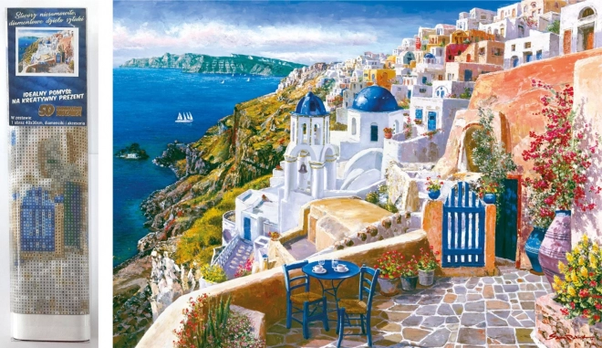 Diamond Painting Kit Santorini 30x40cm