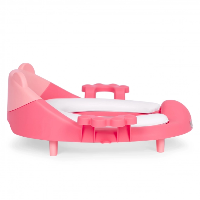 Children's toilet seat with handles, soft cushion, pink