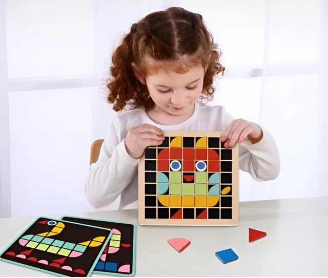 Dřevěná mozaika Tooky Toy Montessori