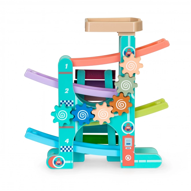 Wooden Car Slide and Xylophone Toy Set by ECOTOYS