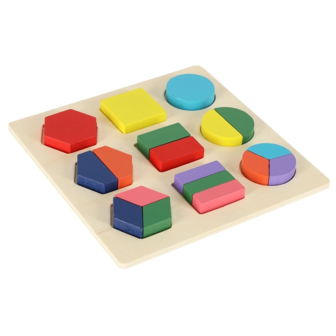 Wooden Educational Puzzle with Geometric Shapes