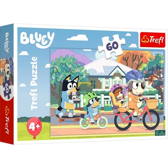 Cheerful Bluey 60-Piece Puzzle