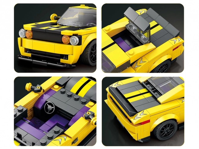 Yellow Sports Car Building Blocks Set