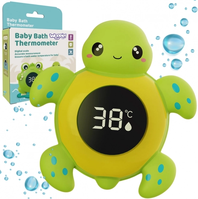 Children's Bath Thermometer Turtle 2-in-1 for Measuring Water and Room Temperature