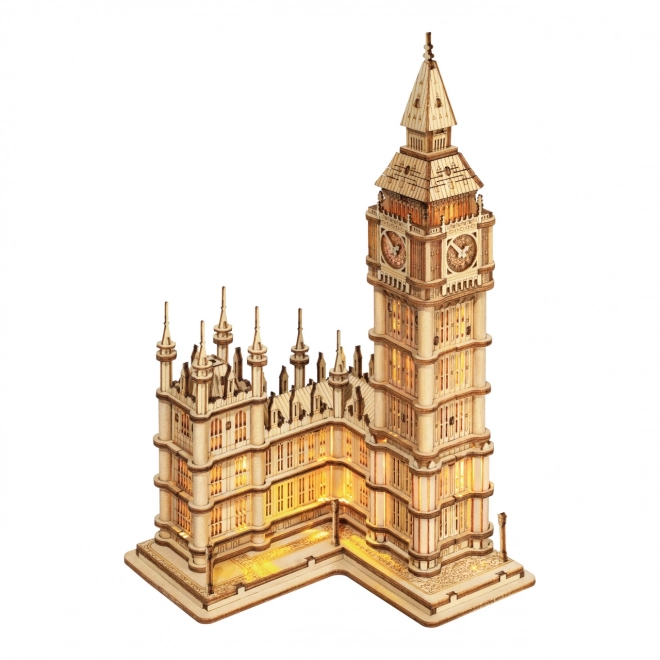 Robotic Wooden 3D Puzzle Big Ben Tower with LED Lighting