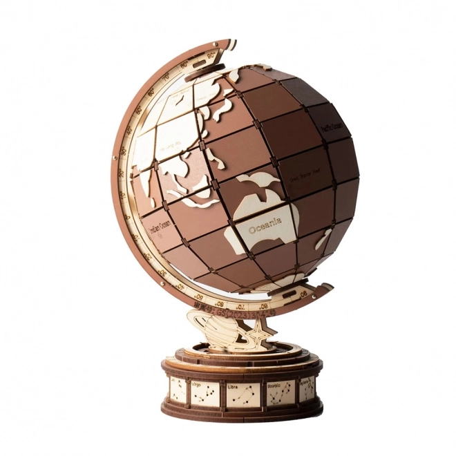 3D Wooden Puzzle - Globe and Wonders of the World