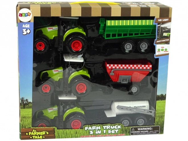 Farm Tractor and Trailer Set