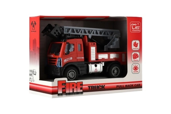 Fire Truck with Ladder Pull Back Toy