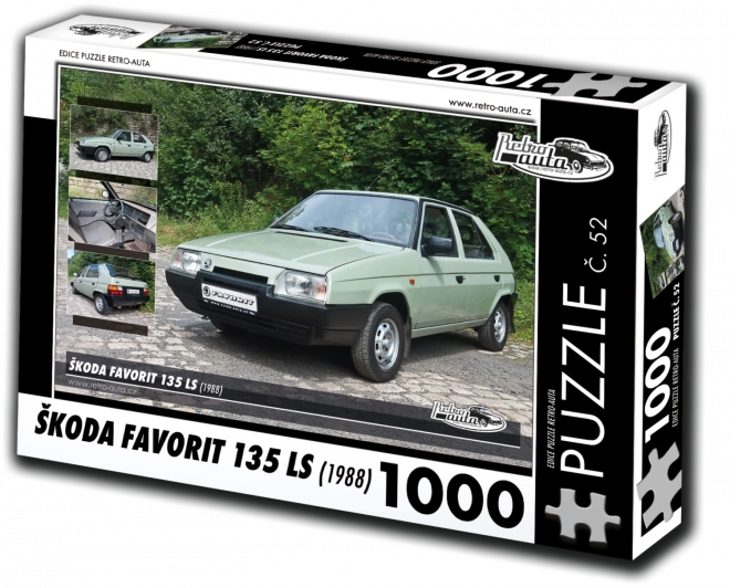 Retro Cars Puzzle - Škoda Favorit 135 LS 1988 - 1000 Pieces