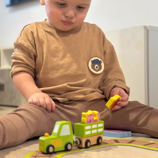 Dřevěná farma v kufříku Tooky Toy