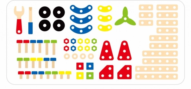 Wooden Construction Set - 68 Pieces