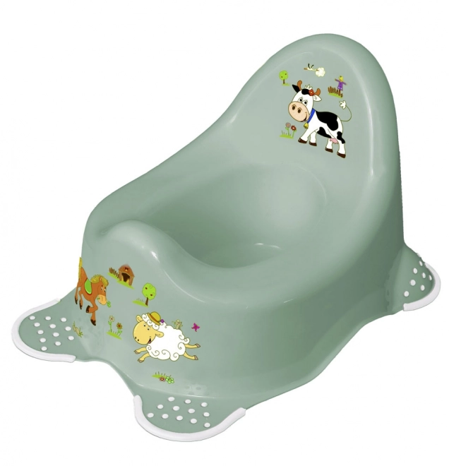 Children's Potty Funny Farm in Green