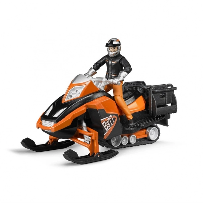 Snowmobile with Driver Figurine