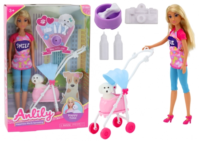 Anlily Doll with Dog in Stroller