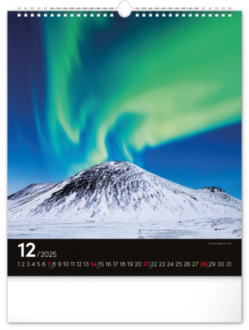 Wall Calendar Northern Lights 2025