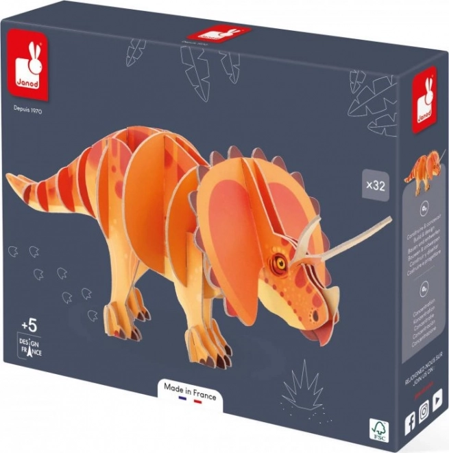 3D Puzzle Triceratops by Janod