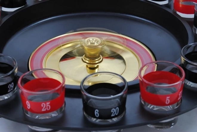 Party Roulette Game Set with Shot Glasses