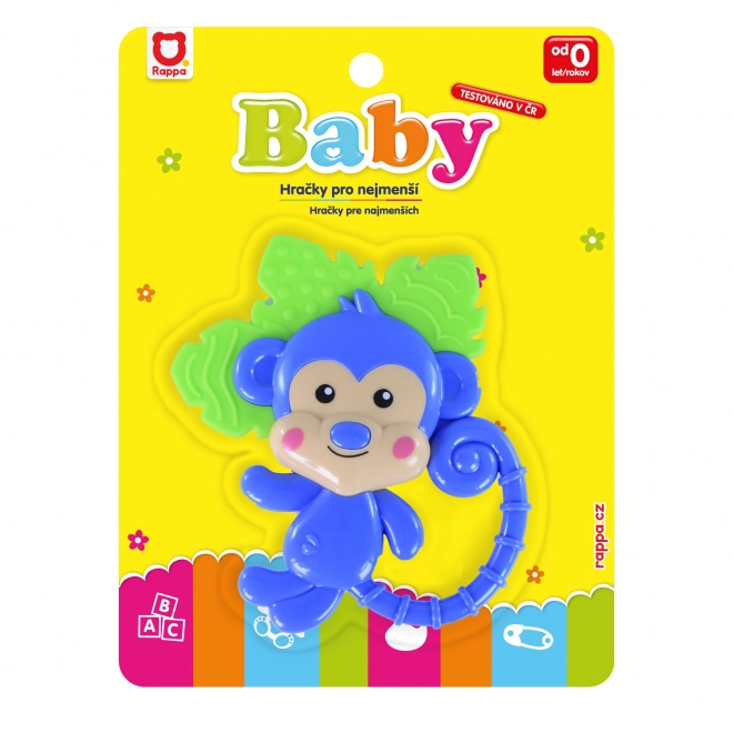 Rattle and Teether Toy Monkey