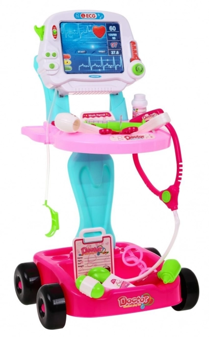 Kids Doctor Play Cart Pink