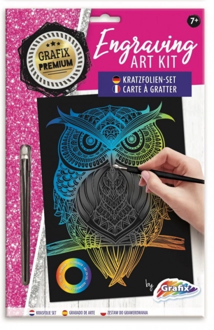 Grafix Rainbow Scratch Art Owl