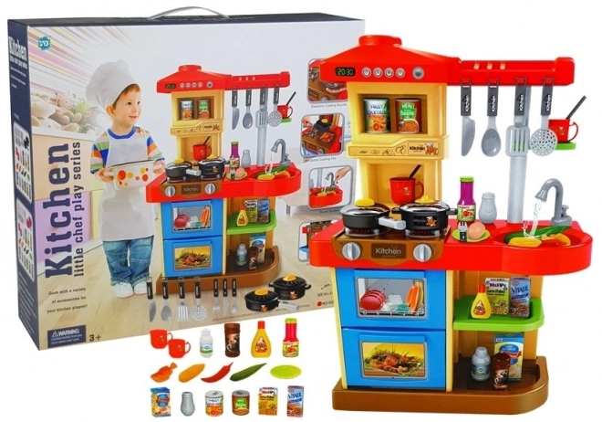 Children's Interactive Kitchen Set with Sounds and Lights