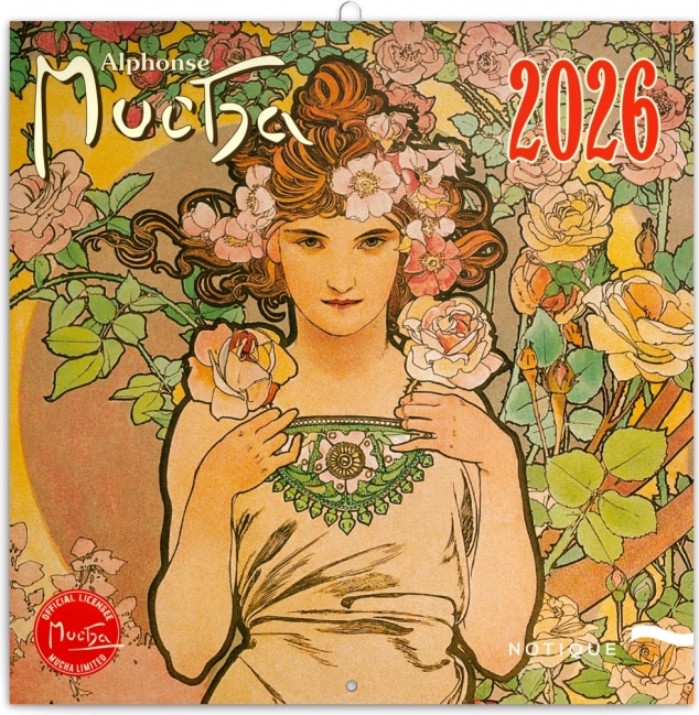 Note Calendar Alfons Mucha 2026