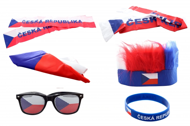 Czech Republic Fan Set with Headband