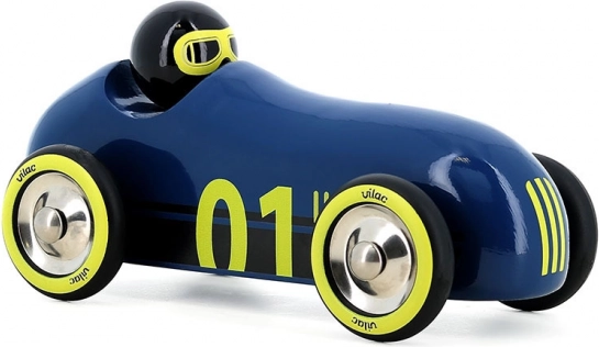 Vilac Wooden Car Old Sport Compet Dark Blue
