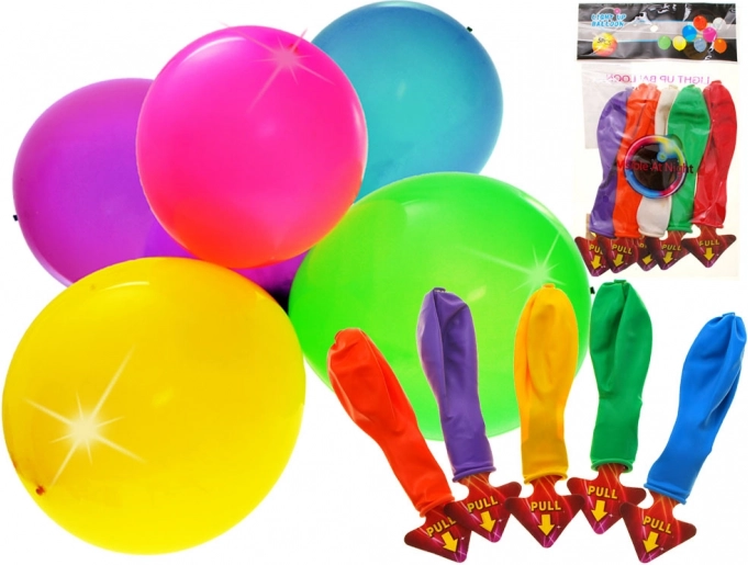 Set di palloncini colorati LED luminosi 5 pz 30 cm – decorazione d’effetto