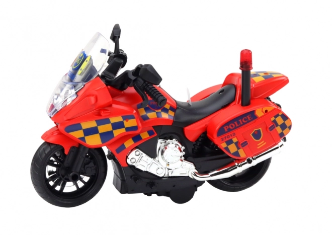 Police Motorcycle Toy with Light and Sound Effects