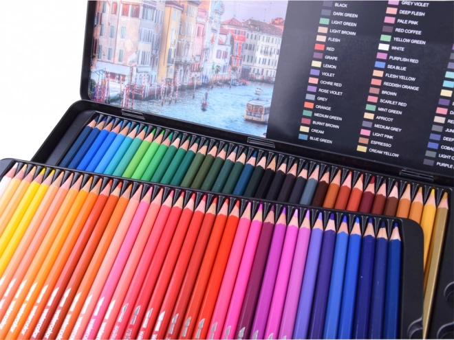 Watercolor Pencil Set 72 Colors with Metal Case