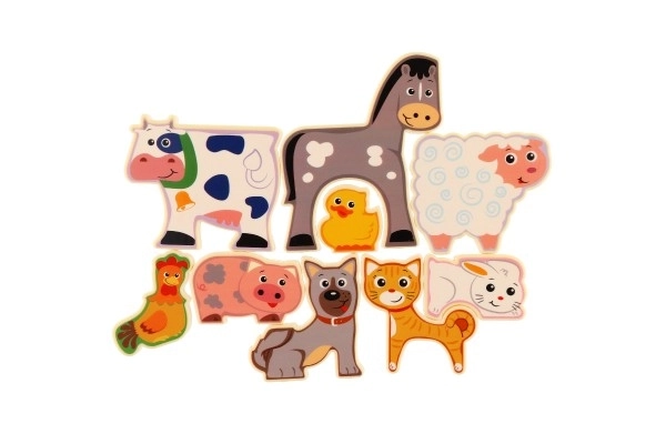 Wooden Farm Puzzle Board for Toddlers