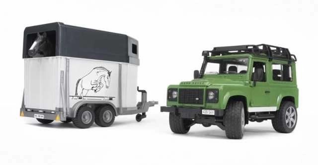 Bruder Land Rover with Horse Trailer