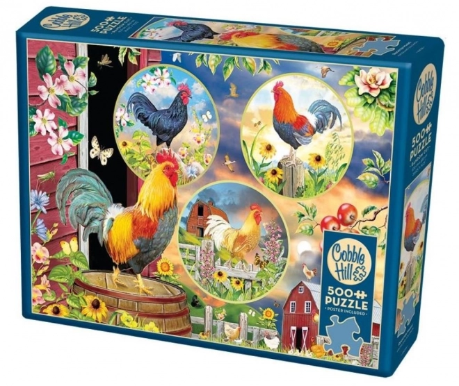 Cobble Hill rooster magic 500 piece puzzle