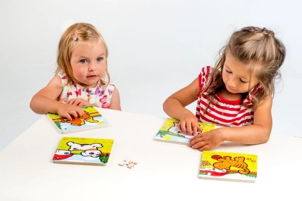 Mini Wooden Animal Puzzle for Toddlers