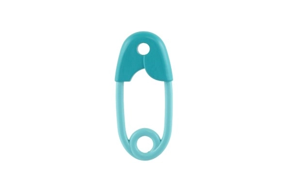 Baby Rattle Pin Turquoise