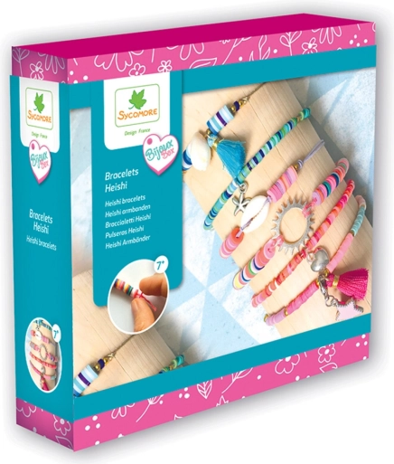 Jewelry Making: Heishi Bead Bracelets - Blue and Pink