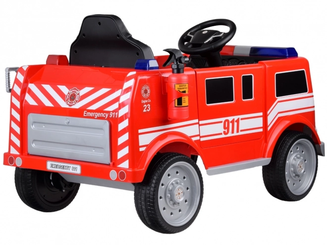 Red Battery Powered Fire Truck for Kids