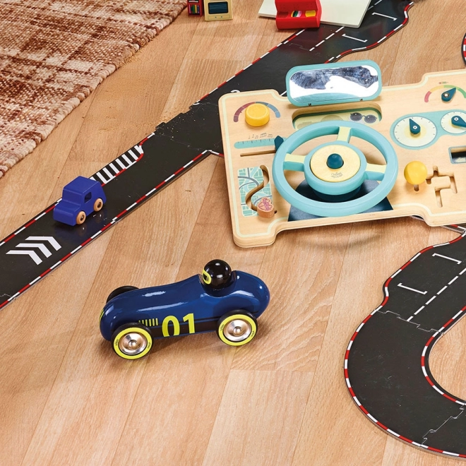 Vilac Wooden Car Old Sport Compet Dark Blue