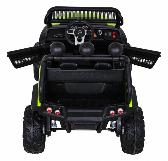 Mercedes Benz Unimog for Kids Green + 4x4 Drive + Remote Control + Luggage Space + Slow Start + MP3 LED