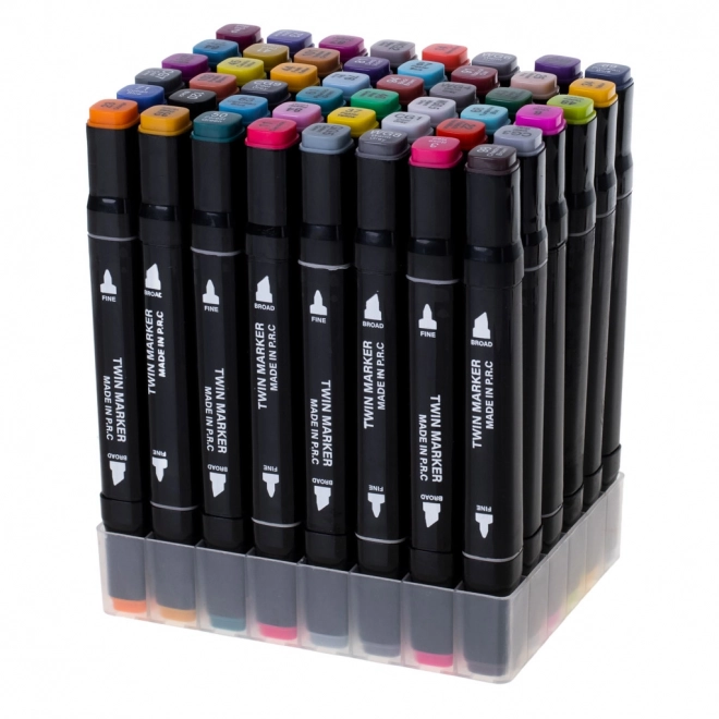 Dual-Tip Alcohol Markers Set with Stand