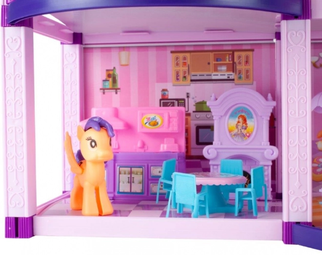 Dollhouse with Ponies Villa