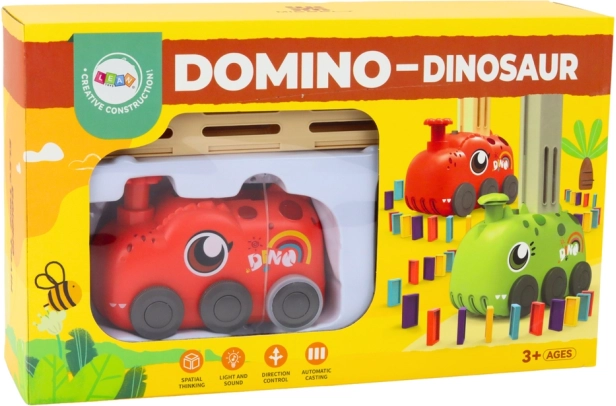 Domino - zabawka z dinozaurem