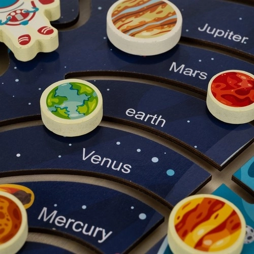 Wooden Montessori Solar System Puzzle