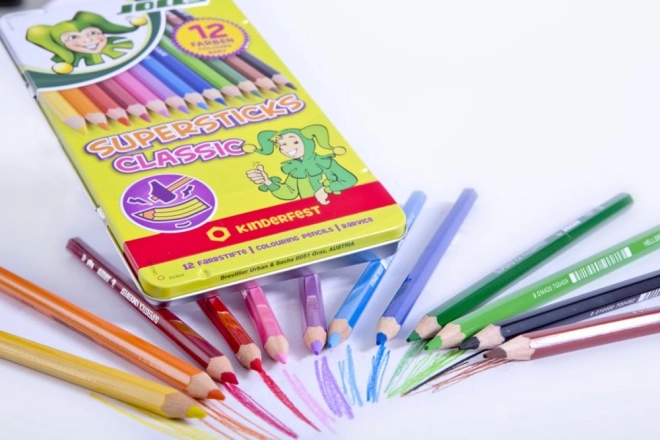 Supersticks Colored Pencils Set in Metal Box