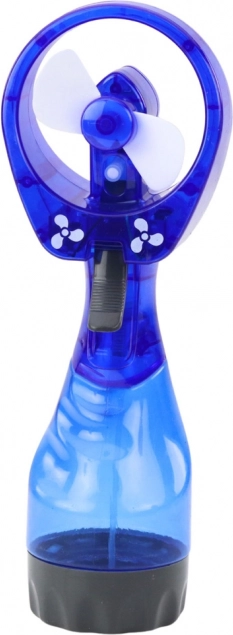 Portable fan with battery-operated mist sprayer
