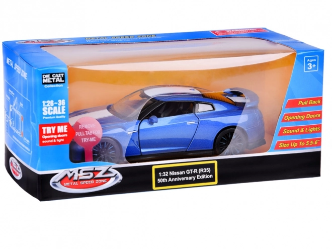 Auto in metallo Nissan GT-R 1:32 con porte apribili