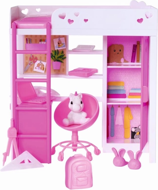 Loft bed with study nook