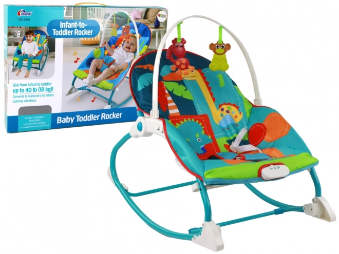 2-in-1 Baby Rocker with Sound and Vibrations