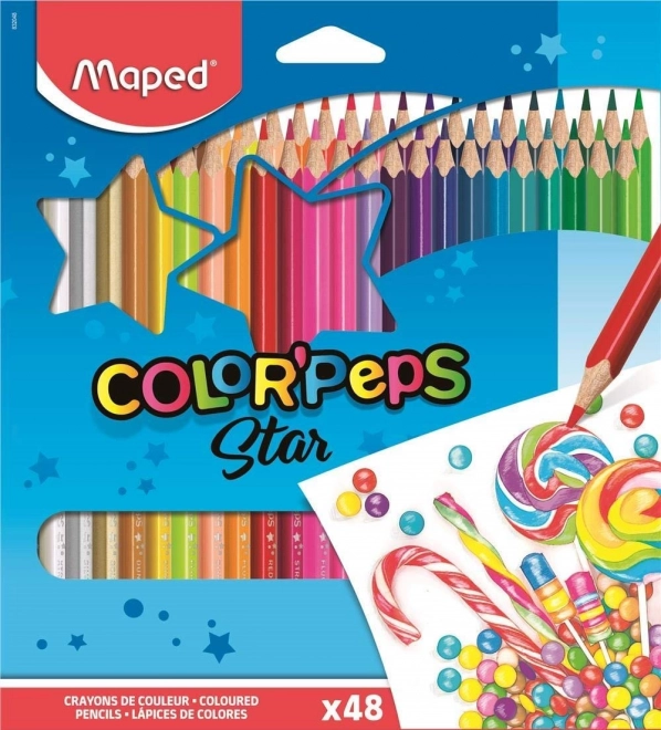 Maped Color'Peps Triangular Colored Pencils Set of 48